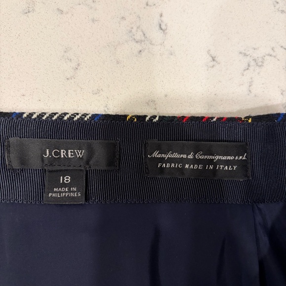 J.Crew Plaid Mini Skirt – Red Blue Cream – Classic Preppy – Size 18 - Picture 5 of 6
